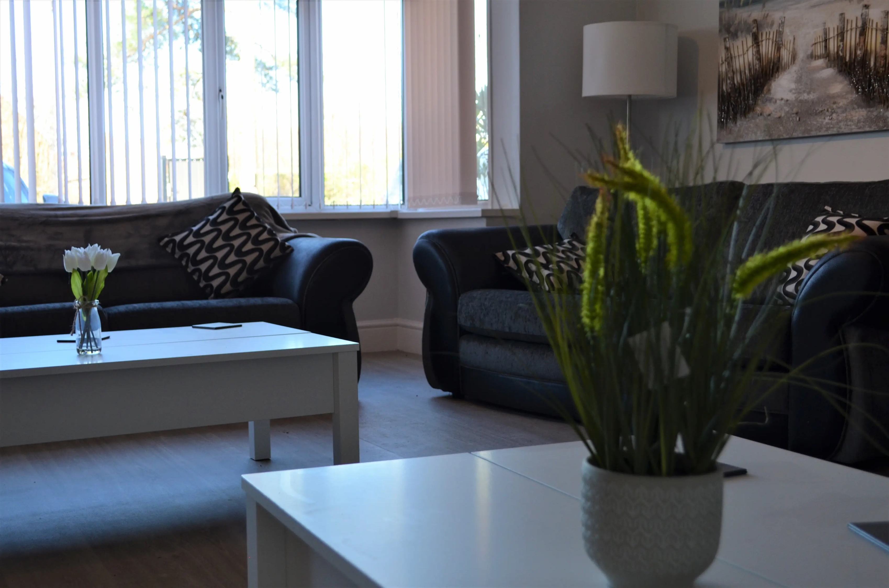 Lounge area with plants